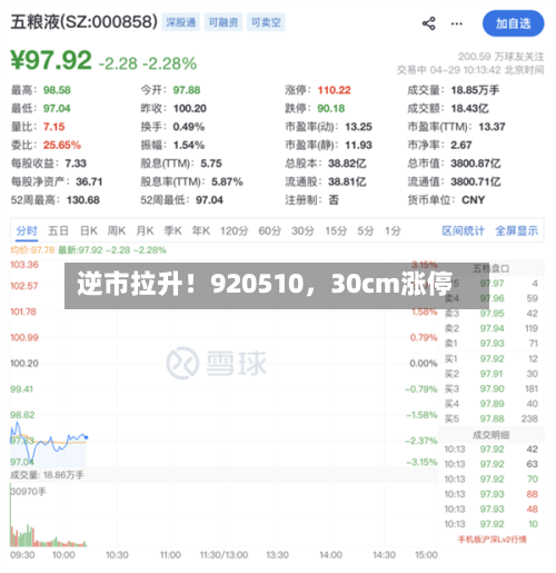 逆市拉升！920510，30cm涨停-第2张图片