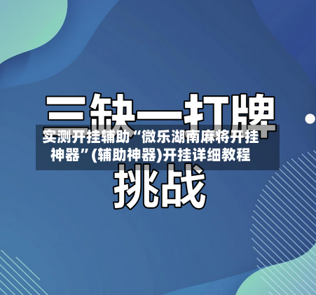 实测开挂辅助“微乐湖南麻将开挂神器”(辅助神器)开挂详细教程-第2张图片