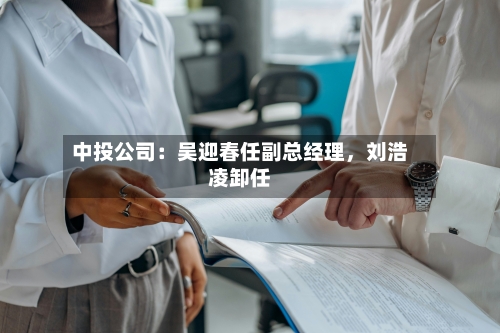 中投公司：吴迎春任副总经理，刘浩凌卸任-第2张图片