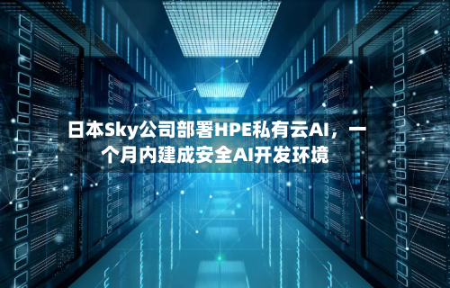 日本Sky公司部署HPE私有云AI，一个月内建成安全AI开发环境-第3张图片