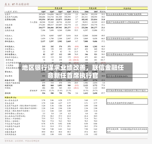 地区银行谋求业绩改善	，联信金融任命新任首席执行官-第2张图片