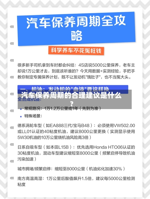 汽车保养周期的合理建议是什么？