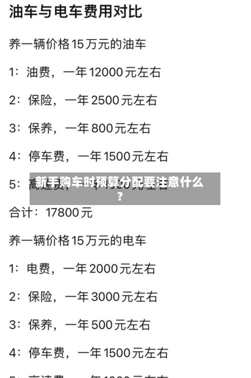 新手购车时预算分配要注意什么?-第2张图片