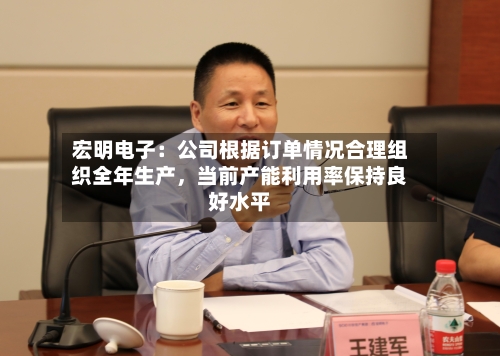 宏明电子：公司根据订单情况合理组织全年生产，当前产能利用率保持良好水平-第2张图片