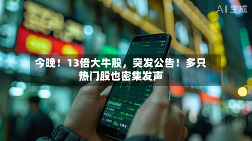 今晚！13倍大牛股，突发公告！多只热门股也密集发声-第2张图片