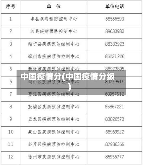 中国疫情分(中国疫情分级)